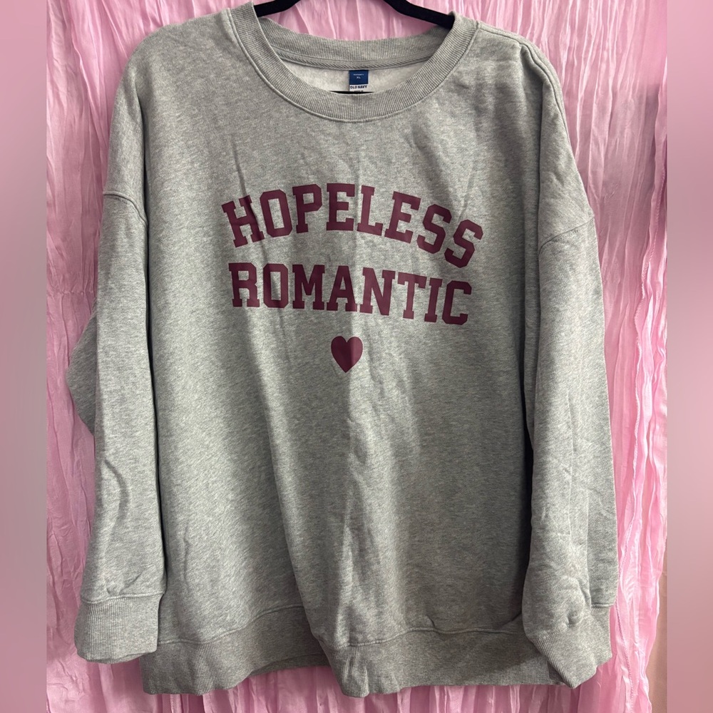 Gray 'Hopeless Romantic' Sweater
